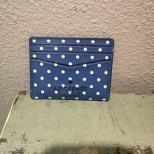 Kate Spade Navy Polka Dot Card Holder